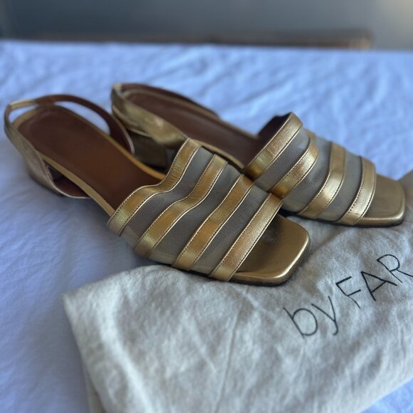 By Far Colleen Sandals — Metallic Gold - Picture 2 of 9